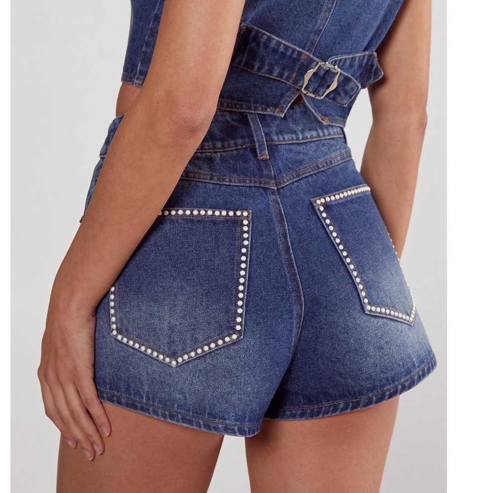 Nasty Gal pearl demin shorts - Picture 3 of 4